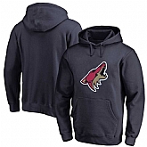 Men's Customized Phoenix Coyotes Navy All Stitched Pullover Hoodie,baseball caps,new era cap wholesale,wholesale hats